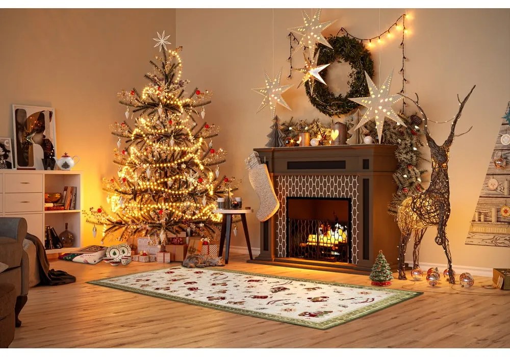 Zöld pamutkeverék futószőnyeg karácsonyi mintával 80x200 cm Toy's Delight Green Christmas – Villeroy&amp;Boch