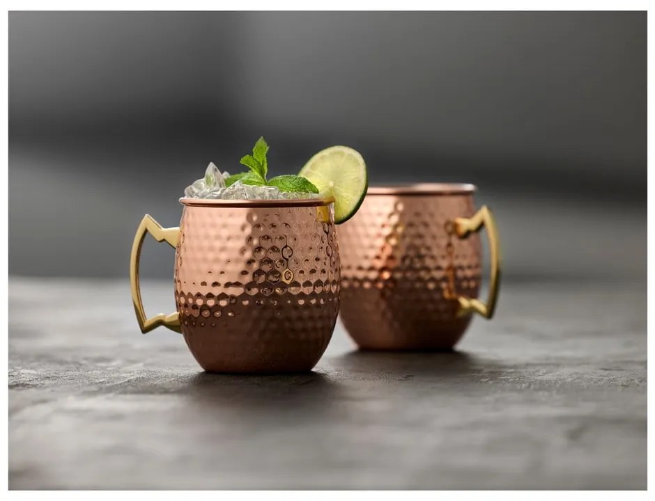 Rézszínű acél bögre szett 2 db-os 400 ml Moscow Mule – Lyngby Glas