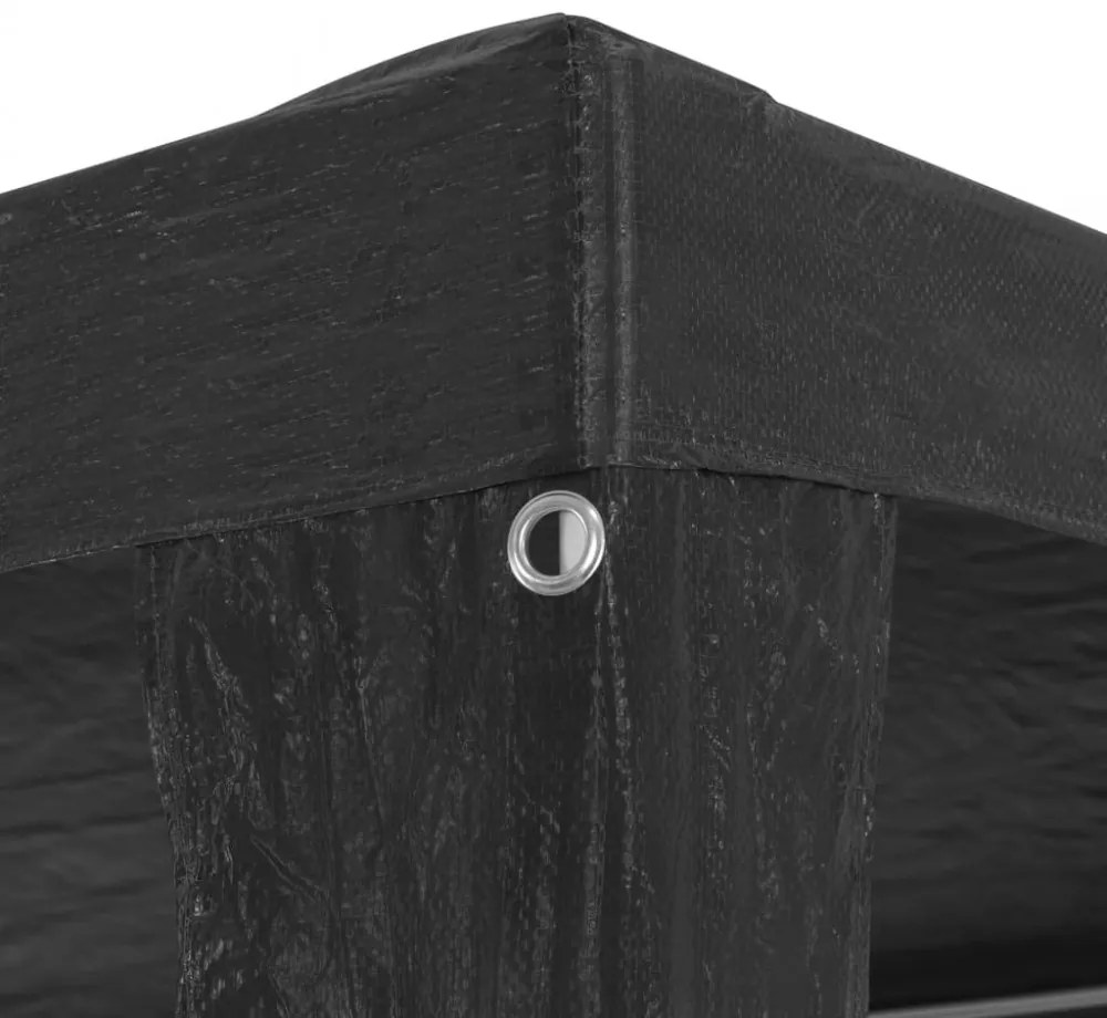 antracitszürke PE rendezvénysátor 3 x 3 m