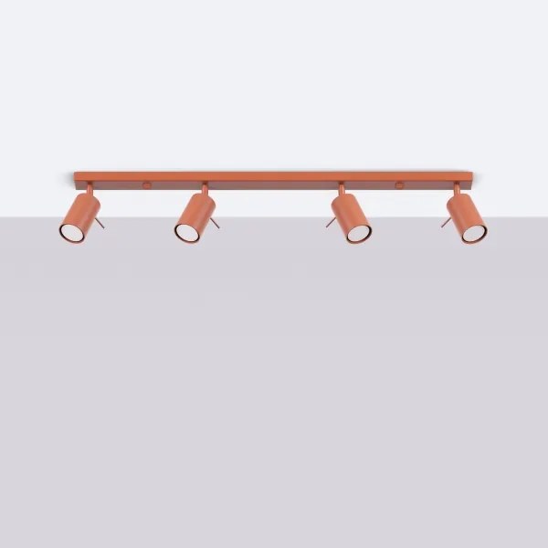 Sollux SL.1510 - Spotlámpa RING 4xGU10/10W/230V piros