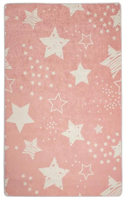 Pink Stars gyerekszőnyeg, 100 x 160 cm
