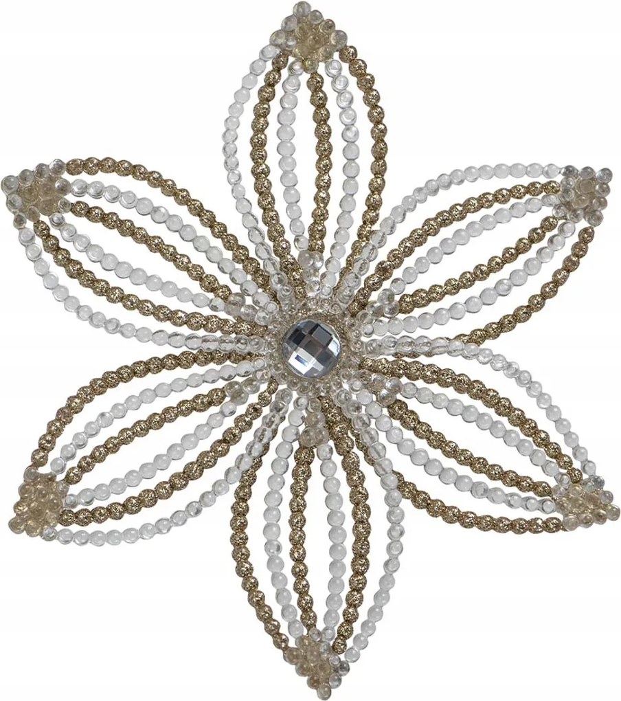 Arany karácsonyfadíszek Karácsonyra Hópehely karácsonyfadíszek