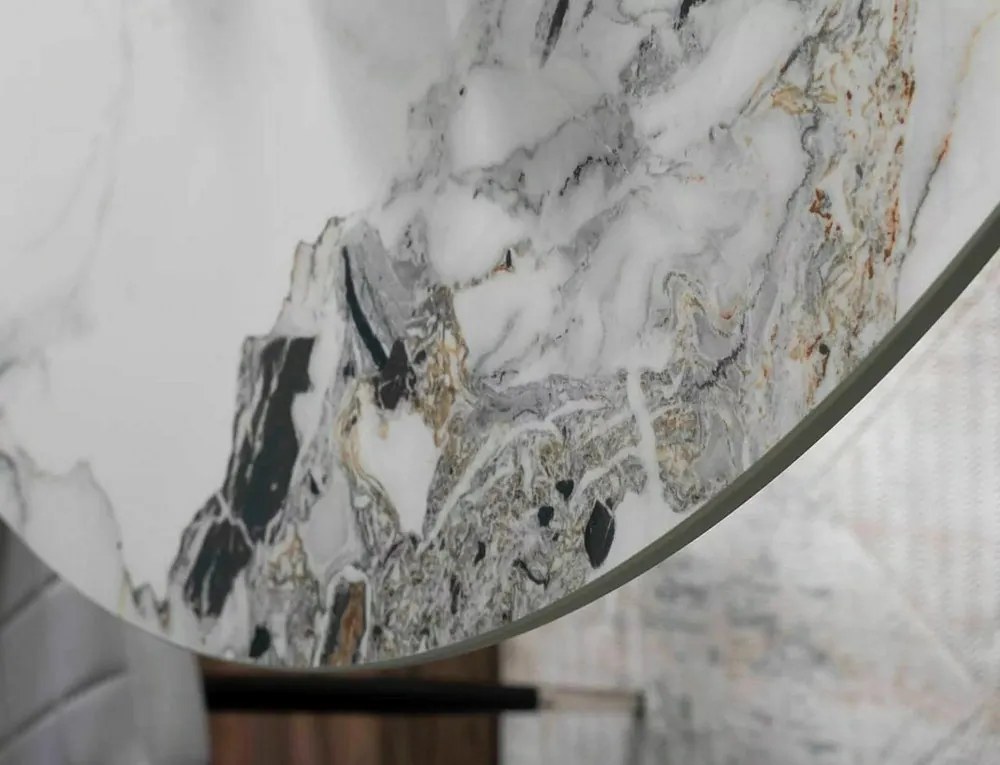 Murano étkezőasztal kerek 90cm króm