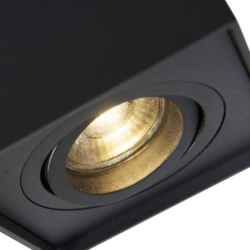 Fényvető fekete állítható - Quadro 1 up