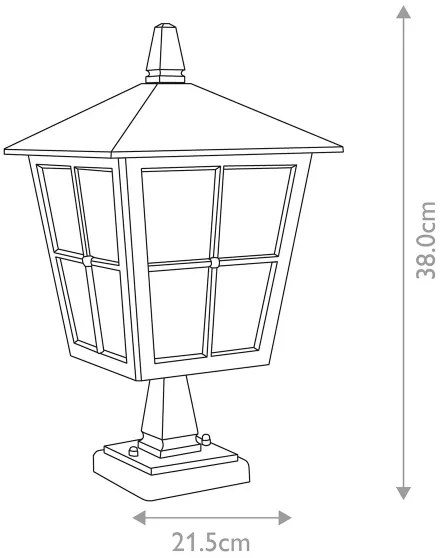 Elstead - Kültéri lámpa CANTERBURY 1xE27/100W/230V IP43