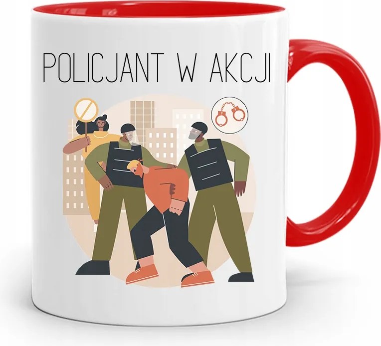 Piros Bögre Rendőrnőnek Akcióban, fényképes nyomattal