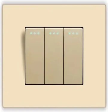 Fénykapcsoló Tripla 3K Billentyűs Műanyag Pc Klasszikus Kapcsoló