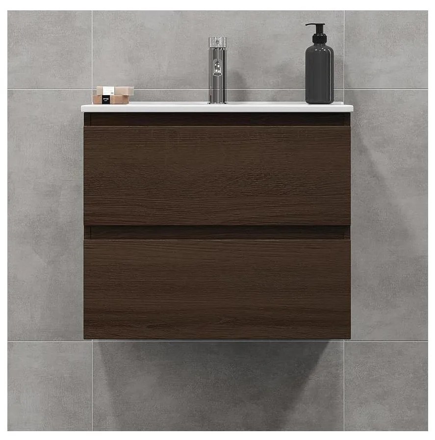 Fürdőszobai szekrény mosdóval KENWOOD 61 cm dió