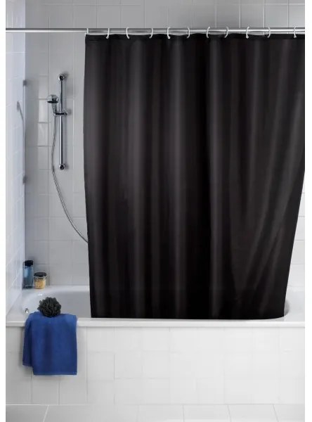 WENKO 20043100 - Zuhanyfüggöny 180x200 cm fekete