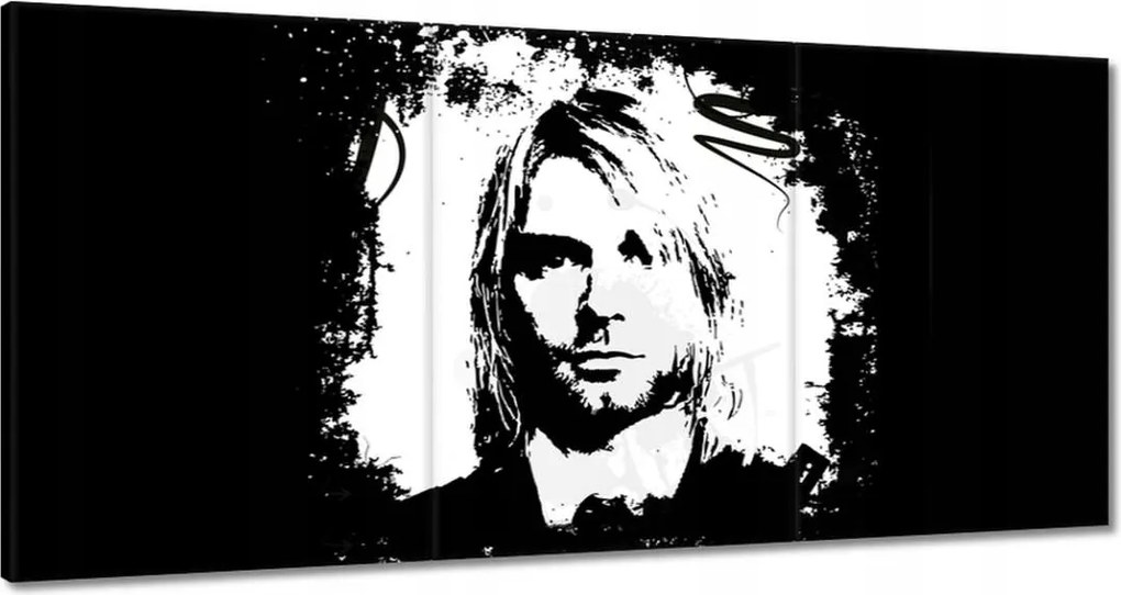 Festmények 180x90 Curt Cobain Nirvana Zenész