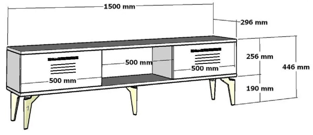 TV asztal/szekrény Vipapo 11 (fehér) . 1095222