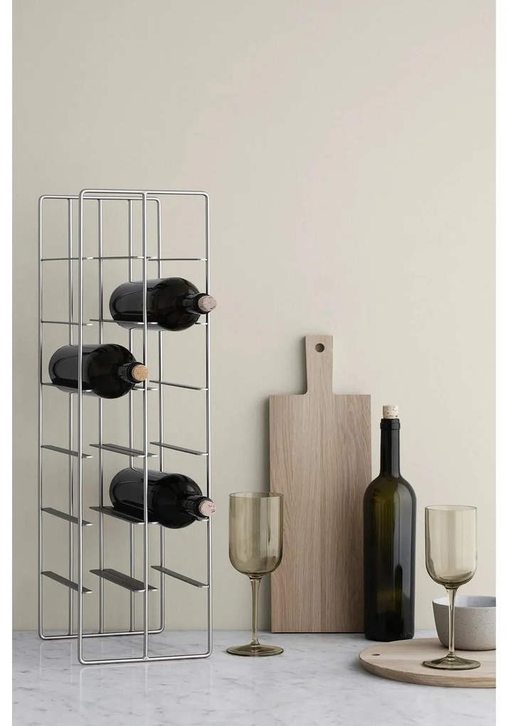 Borosüveg tároló doboz, PILARE kollekció | Ma 66 cm, Szé 19 cm, Mé 22 cm - Rozsdamentes acél - Blomus