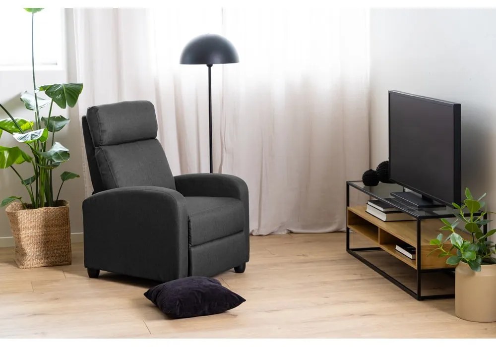 Antracitszürke relaxációs fotel Siom – Actona