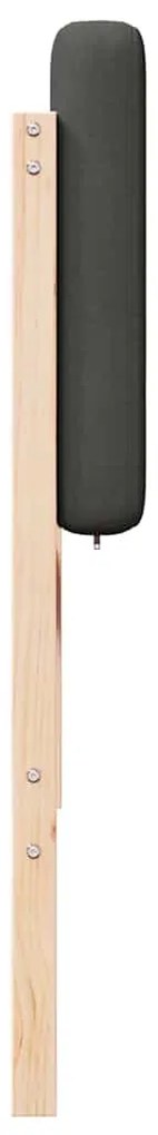 Kárpitozott fejtámla Barna és sötétszürke 160 cm Tömör fenyőfa