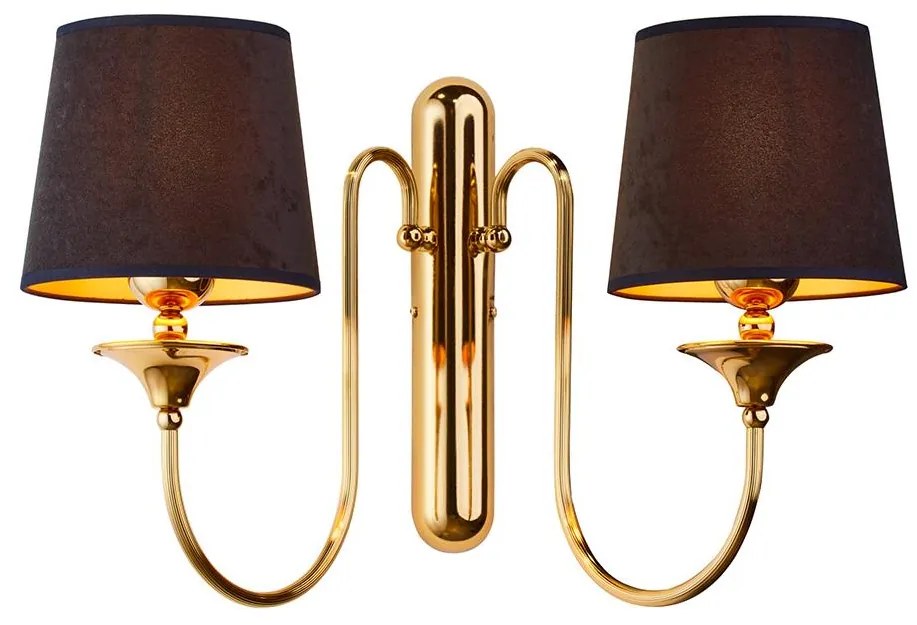 Jupiter 1953 - Fali lámpa BATUMI 2xE27/40W/230V fekete/sárgaréz