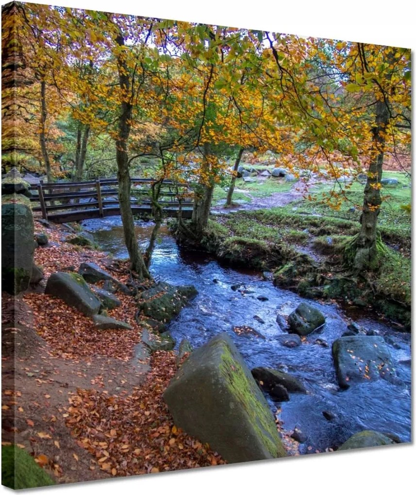 Vászonkép 30x30 Híd a parkban