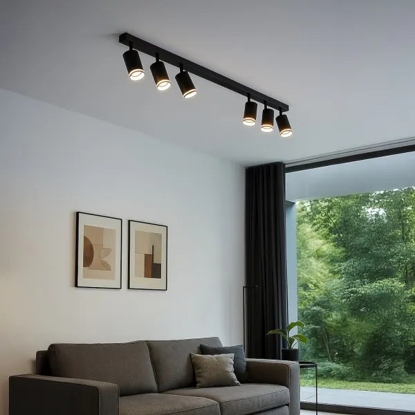 PIPE spotlámpa 6xGU10/10W/230V fekete