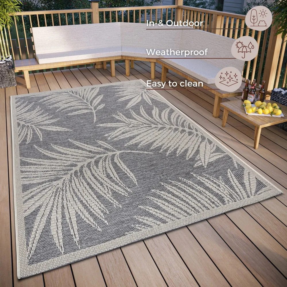 Szürke kültéri szőnyeg 76x150 cm Clyde Paru – Hanse Home