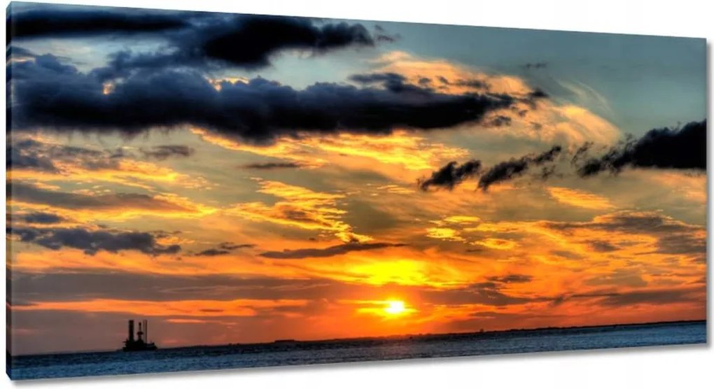 Vászonképek 115x55 Lenyugvó nap