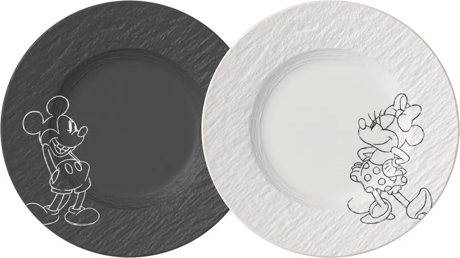 Villeroy & Boch - Manufacture Rock reggeliző tányér - Mickey egér, 2 db.