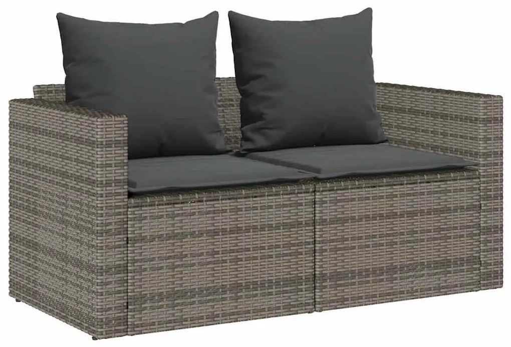 5 részes polyrattan kerti kanapé garnitúra párnákkal stackable