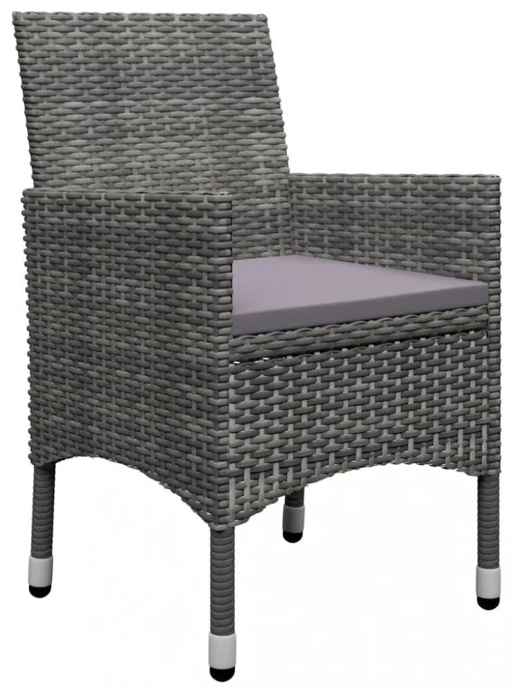 9 részes szürke kerti étkezőgarnitúra