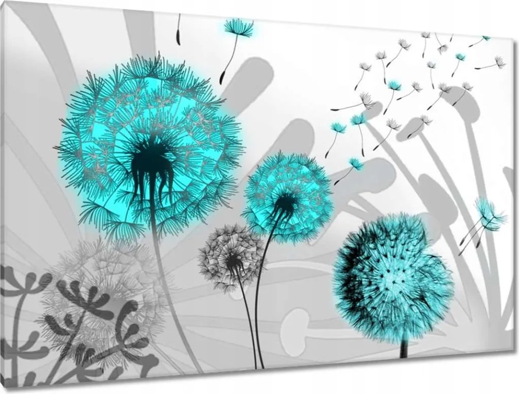Vászonkép 120x80 Türkiz pitypangok