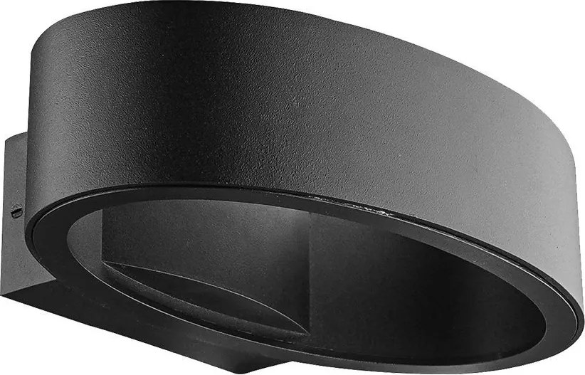 PREZENT 31312 REBUS Modern Kültéri Fali Lámpa Fekete, Átlátszó LED IP44