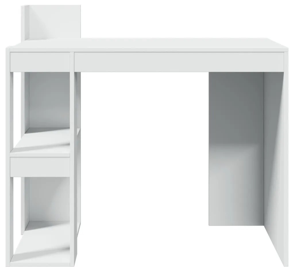 fehér szerelt fa irodai asztal 103,5 x 56,5 x 94 cm