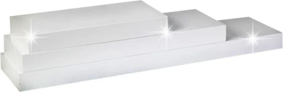 Polc, fényes fehéres, 120x25, GANA FY 11044-1