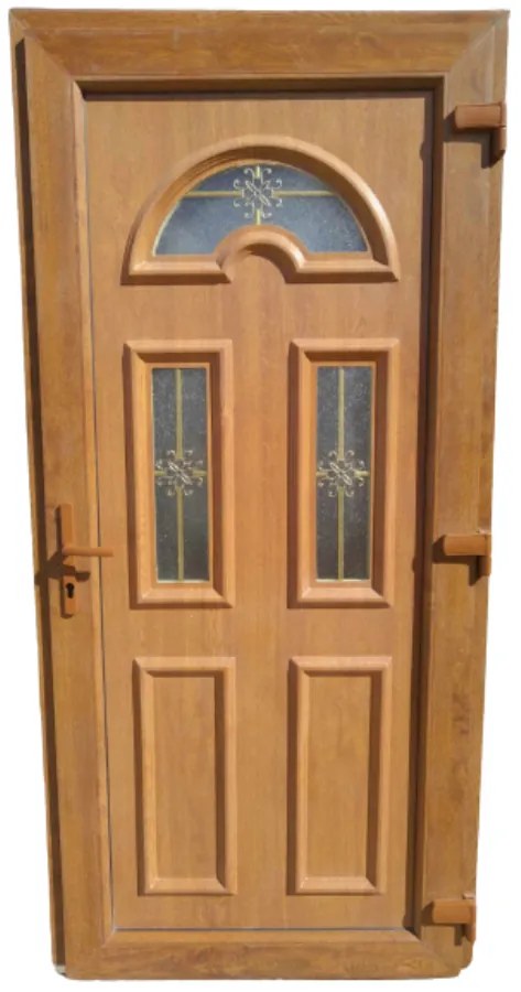 Ketrin – Aranytölgy – Műanyag Bejárati ajtó – 98×208 –