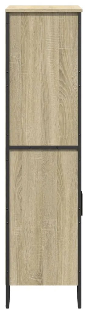 sonoma tölgy színű szerelt fa magasszekrény 79,5x35,5x137,5 cm