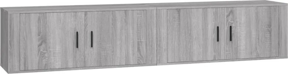vidaXL 2 db szürke sonoma falra szerelhető TV-szekrény 100x34,5x40 cm