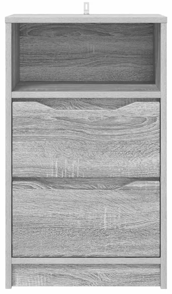 vidaXL Éjjeli asztal fiókkal Szürke Sonoma 40 x 30 x 467 cm Faanyag