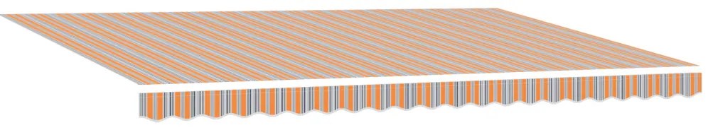 Kézi behúzható napernyő többszínű csíkos 500x300 cm
