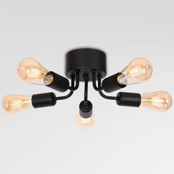 Csillár BRENDA 5xE27/60W/230V fekete