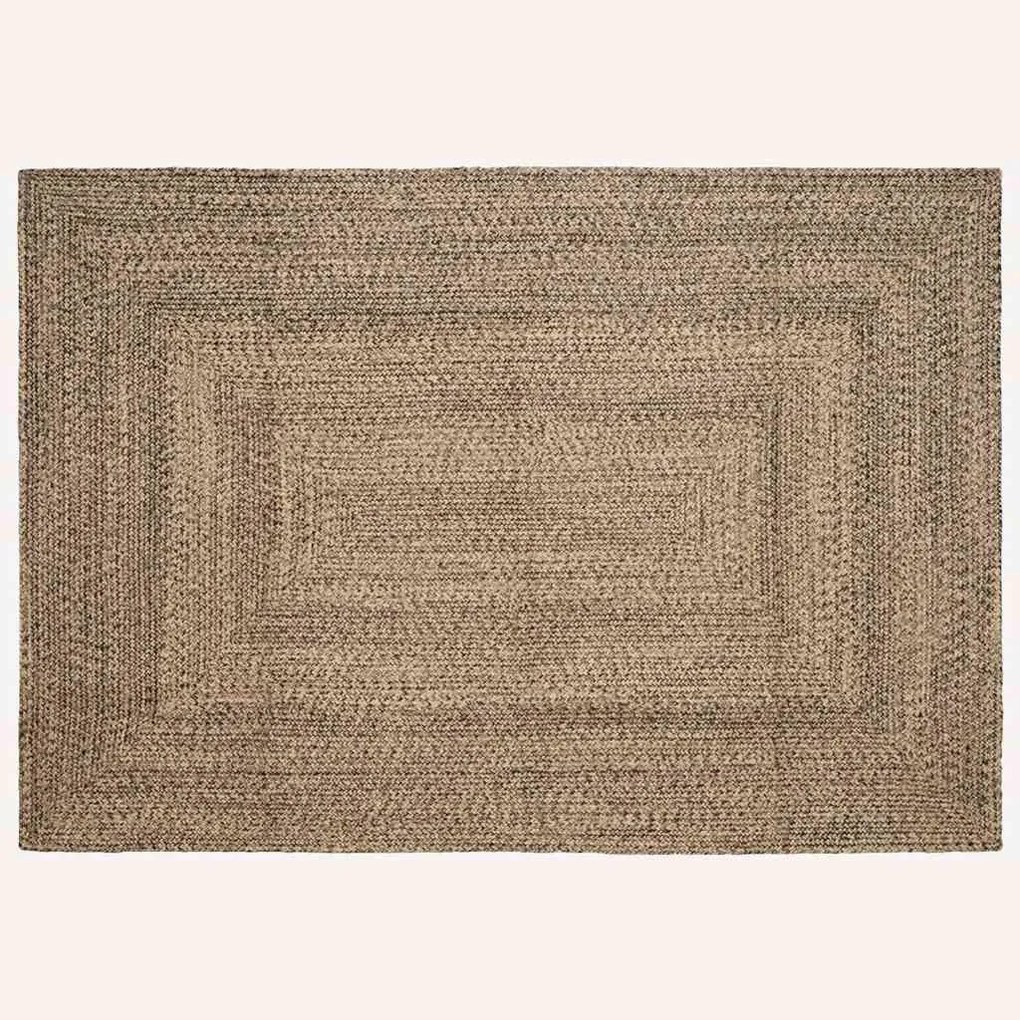 vidaXL Területszőnyegek Természetes és fekete 160 x 230 cm Juta