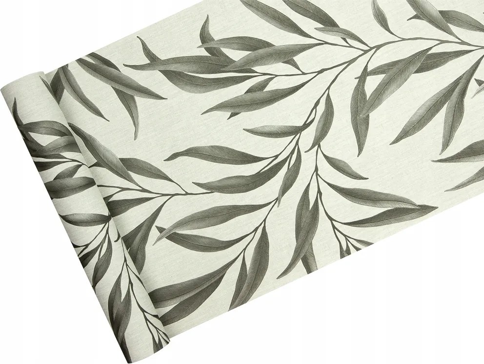 Tapéta Szürke Levelekkel, gallyakkal