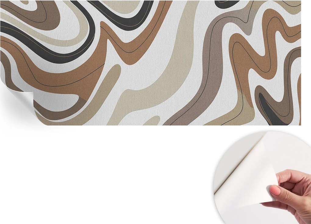 Mosható öntapadós fotótapéta étkezőbe Harmonikus hullámok 250x104 cm