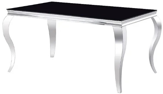 Étkezőasztal 150 cm Pria (fekete + króm) (4 6 fő részére). 1050746
