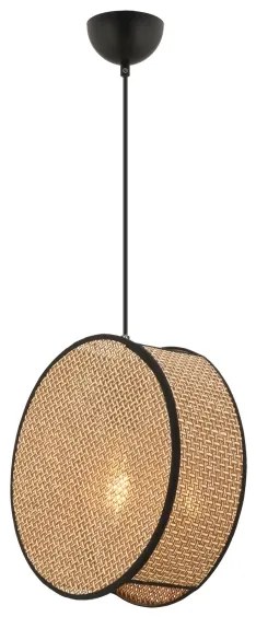 BIG DRUM kábeles függőlámpa 1xE27/60W/230V barna/fekete