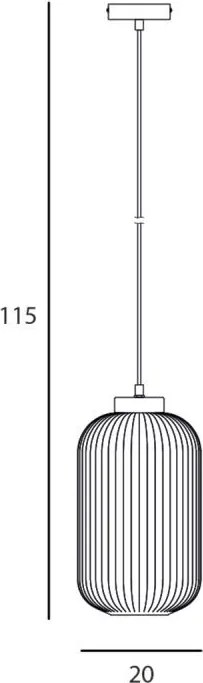 ITALUX PND-52636-1-GD LINDO Egyágú Függesztett Lámpa Fém E27 IP20