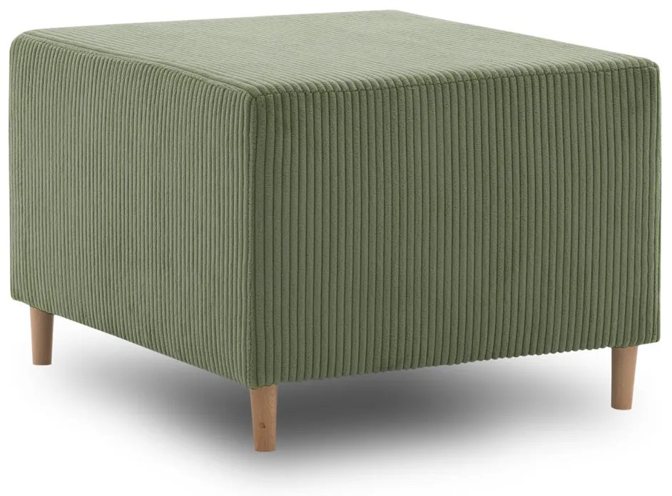 Fireze puff, kordbársony, zöld