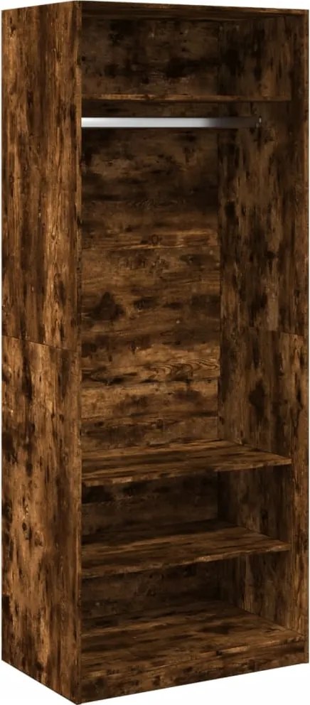 vidaXL füstös tölgy színű szerelt fa ruhásszekrény 80 x 50 x 200 cm