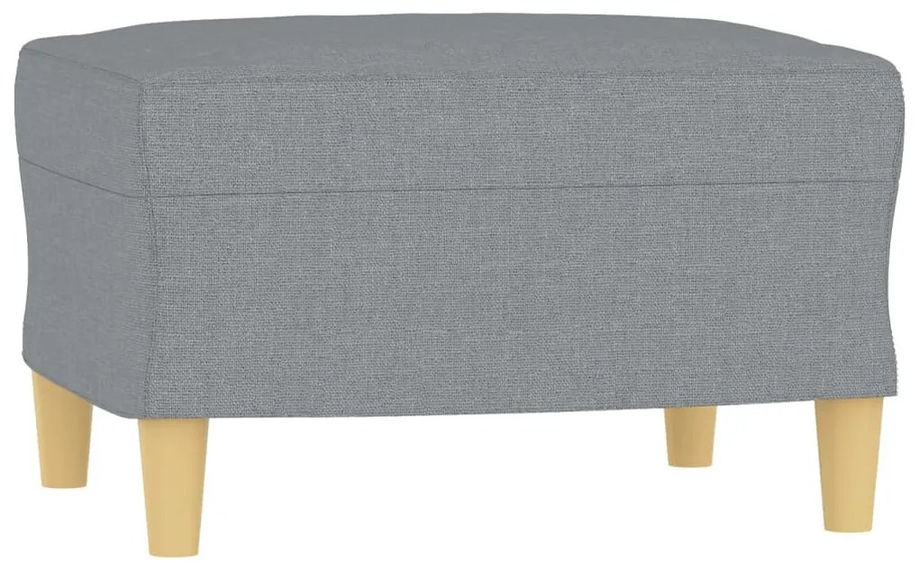 világosszürke szövet kanapéfotel lábtartóval 60 cm