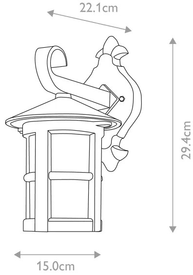 Elstead - Kültéri fali lámpa HEREFORD 1xE27/100W/230V IP43