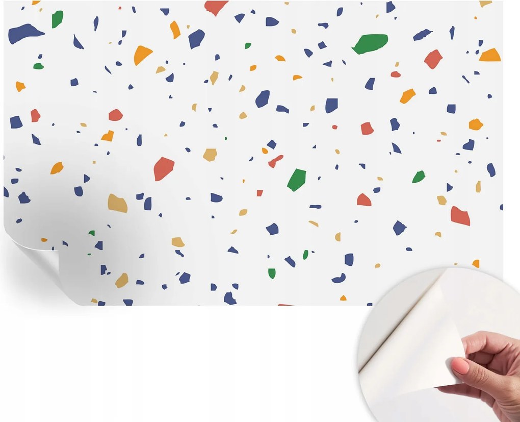 Öntapadós fotótapéta a konyhába Mosható Szivárvány darabok 416x254 cm