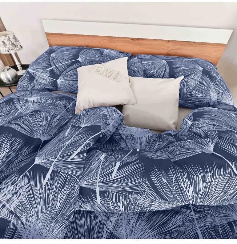 EMI Alvaro kék pamut ágyneműhuzat, A standard egyszemélyes ágy szett tartalma: 1x 140x200 + 1x 70x90