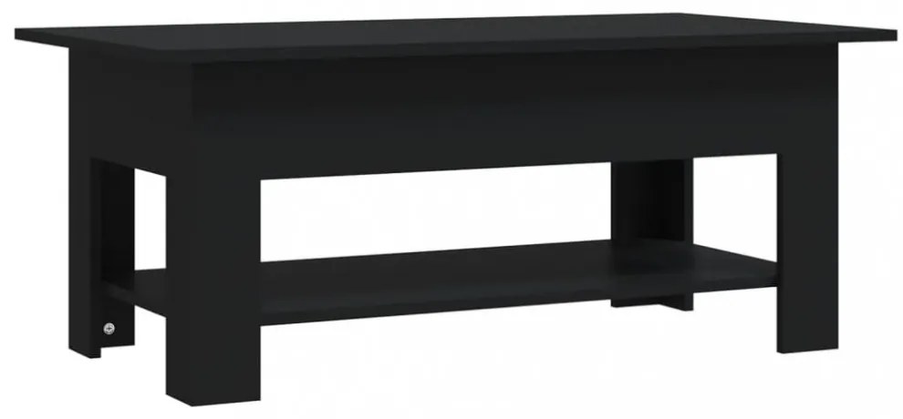 fekete szerelt fa dohányzóasztal 102 x 55 x 42 cm