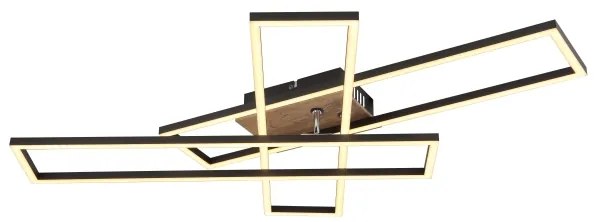 Globo 67208-40 - LED Mennyezeti lámpa DAKARI LED/40W/230V 3000K 60x80 cm fekete